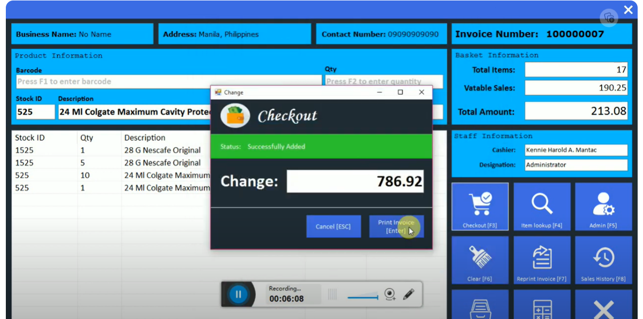 Barcode Scanning Interface